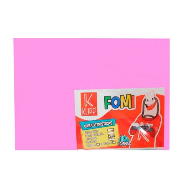 Foami 4 cartas rosado paquete 10 unidades Klipp