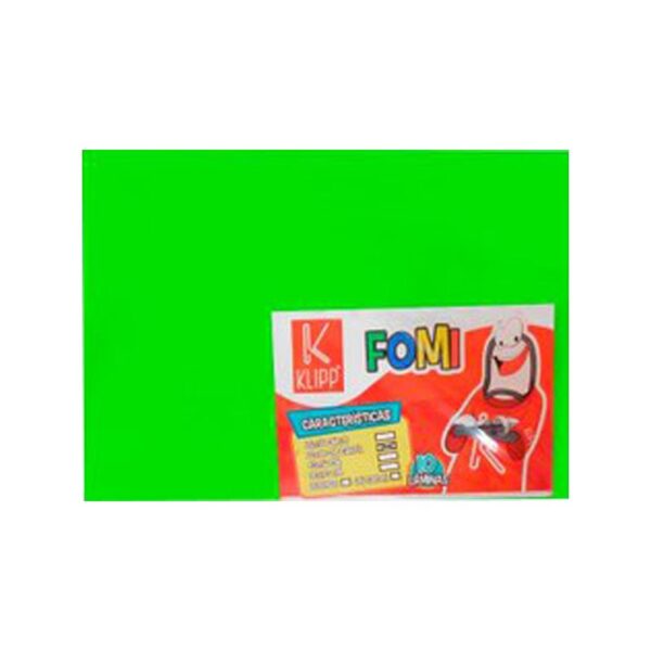 Foami carta verde biche paquete 10 unidades Klipp