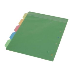 Separador plástico 105 tamaño carta por 5 colores KLIPP
