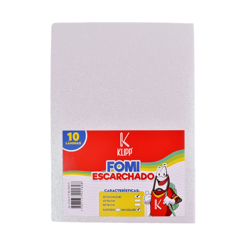 FOMI 1/8 10 UND ESCARCHADO BLANCO KLIPP