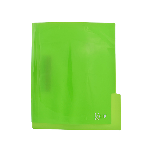 CARPETA LEGAJADORA CARTA GANCHO PLÁSTICA VERDE LIMON KLIPP