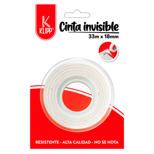 CINTA MÁGICA INVISIBLE 18 MM X 33 M KLIPP